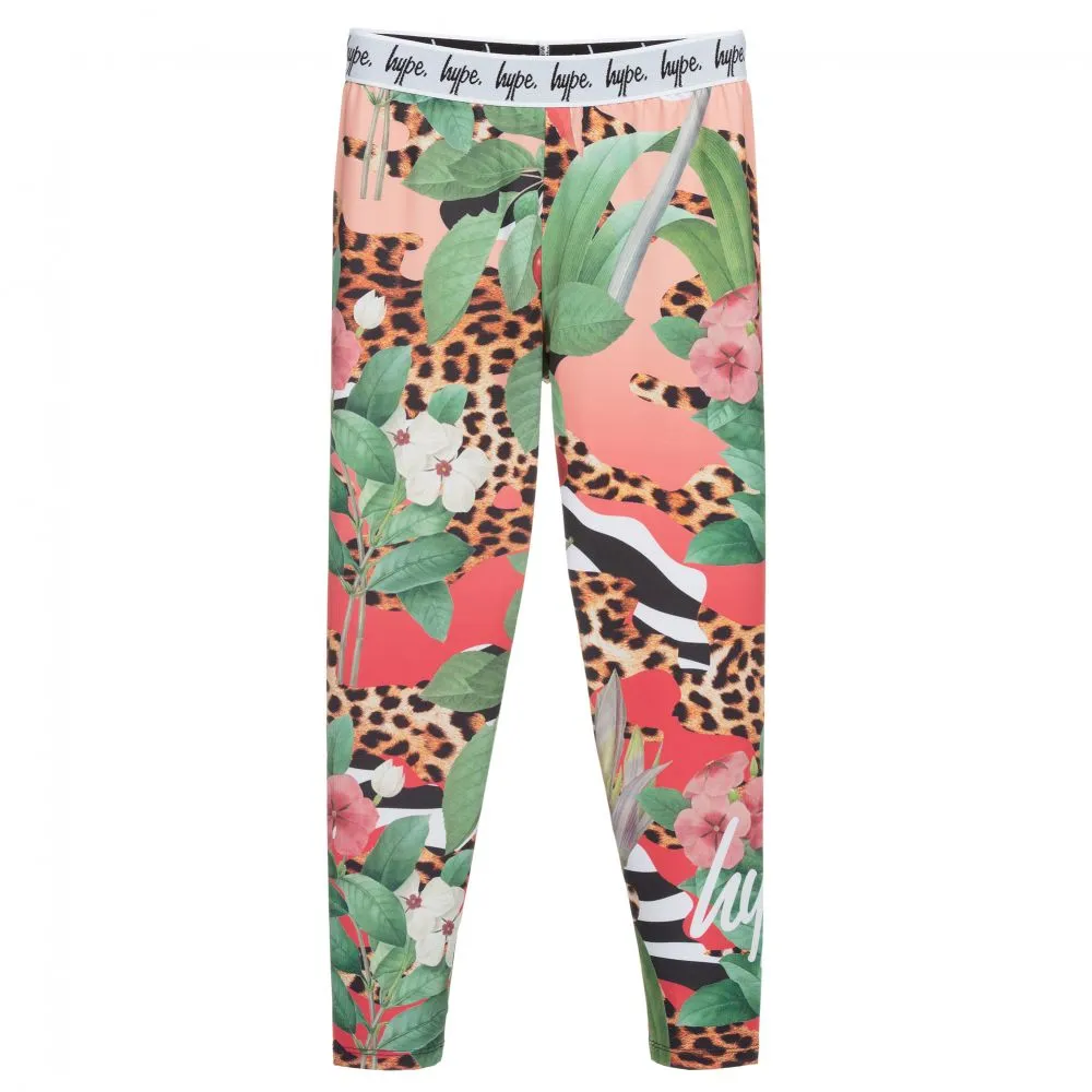 Teen Pink Jungle Leggings