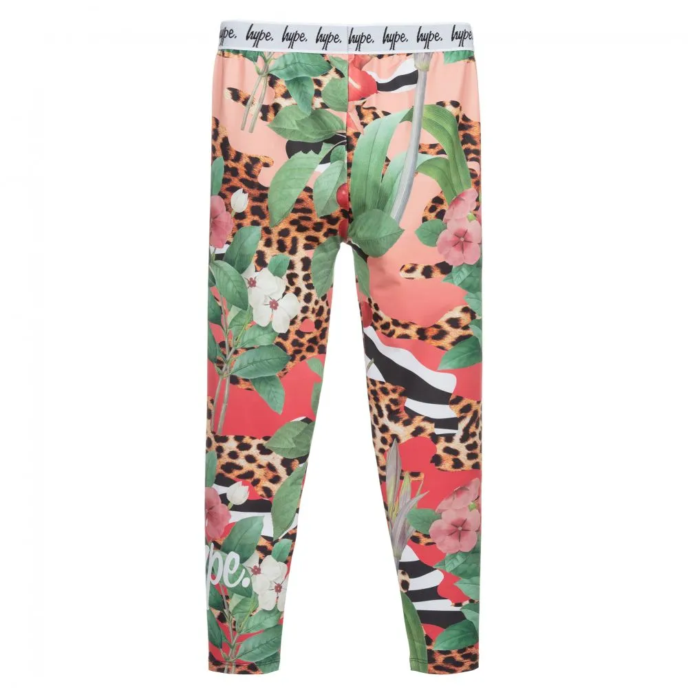 Teen Pink Jungle Leggings