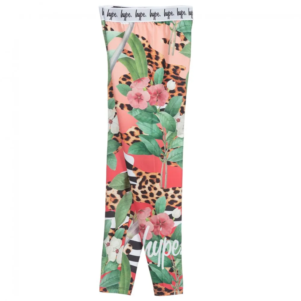 Teen Pink Jungle Leggings