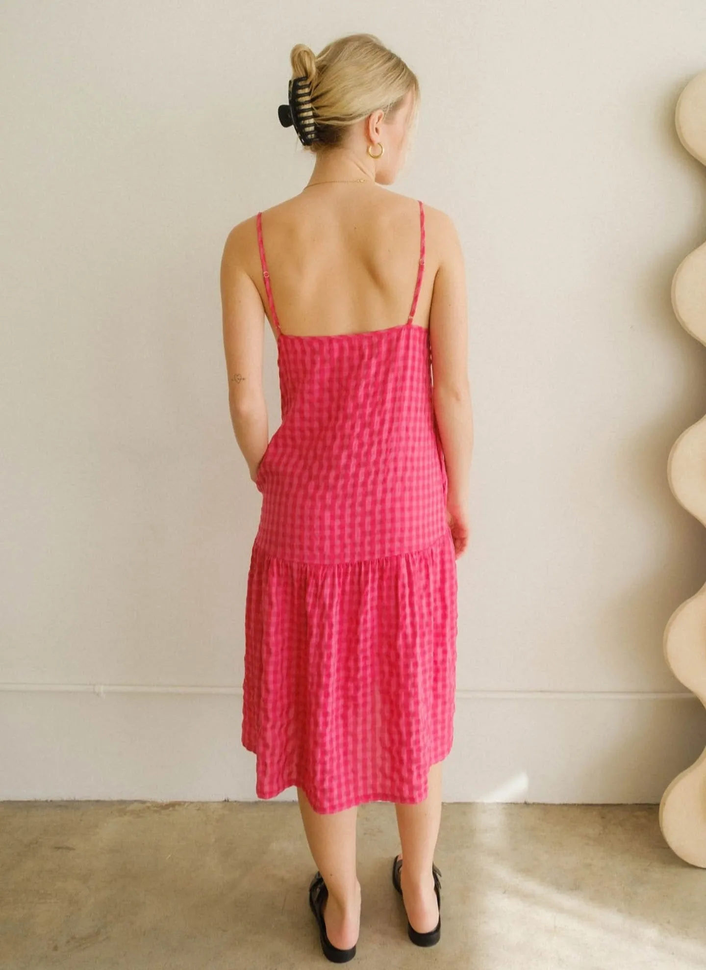 Textured Melon Dress