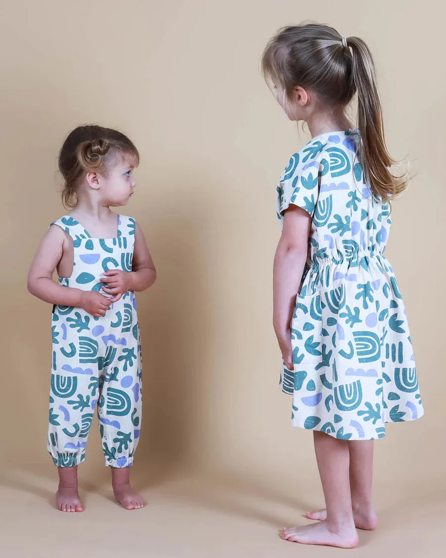 Organic Shapes Drop Shoulder Dress by Tiny Tribe