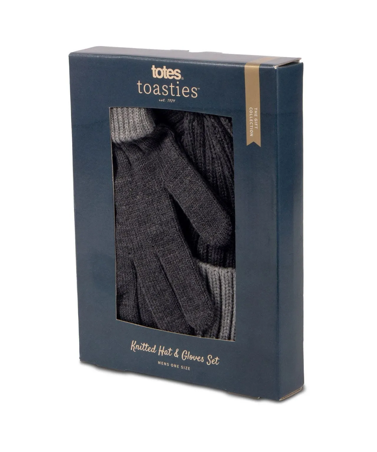 Totes Men's Gift Set Chunky Knitted Hat & Gloves