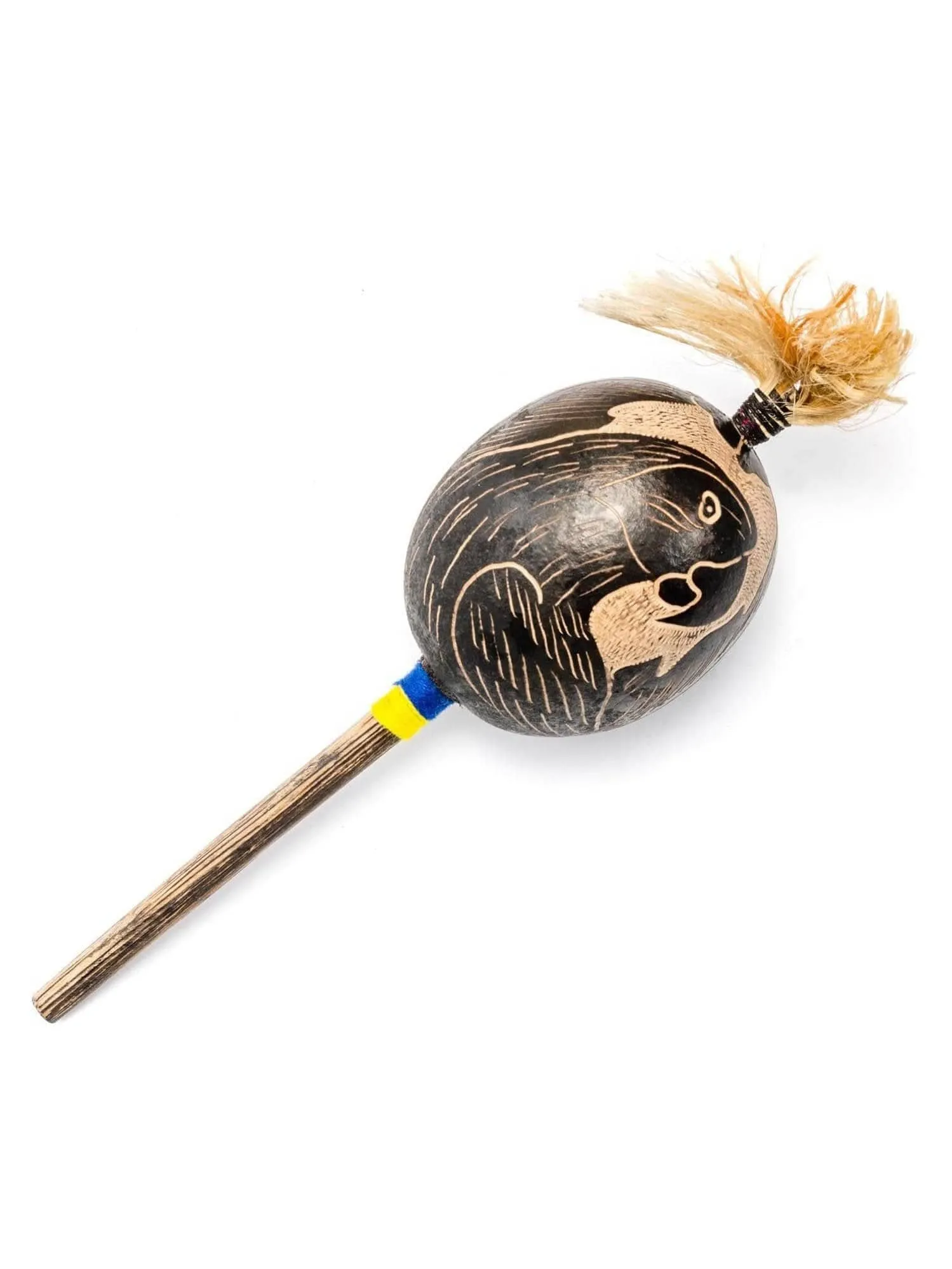 Tufted Gourd Rattle from Peruvian Amazon