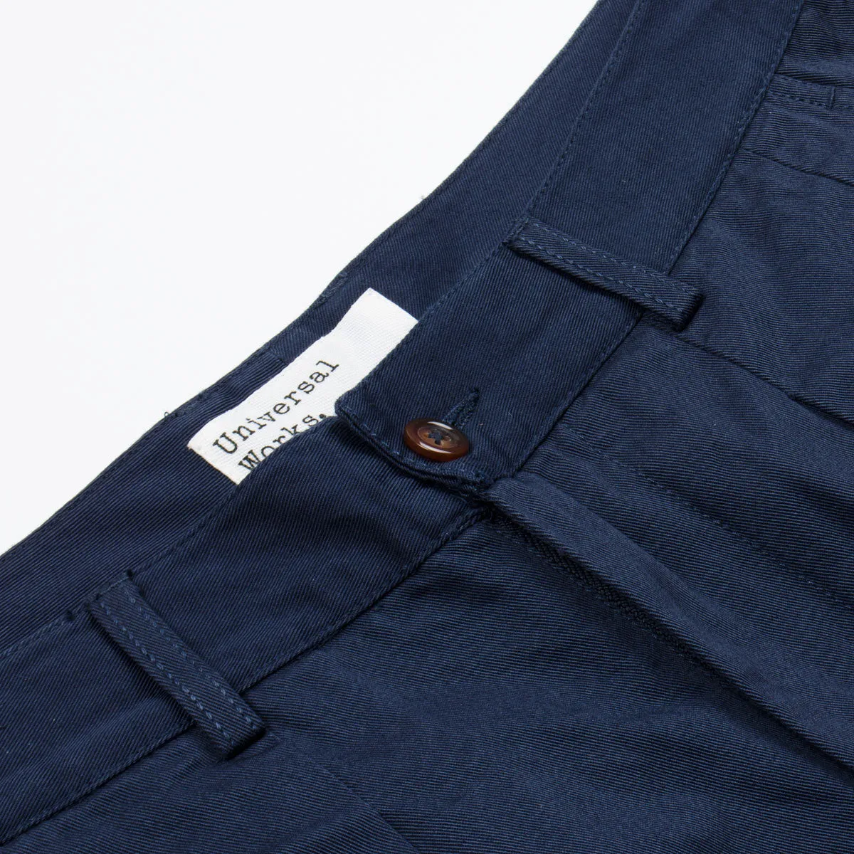 Navy Double Pleat Pant Twill