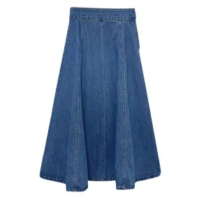 Long Denim Vintage High Waist Jeans Skirts