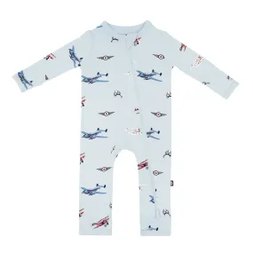 Vintage Planes Zippered Romper