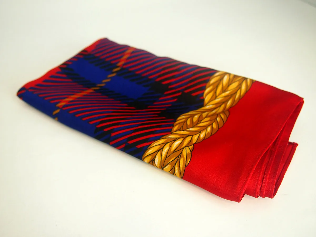 Plaid Scarf in Red and Blue from Vintage Tie Rack