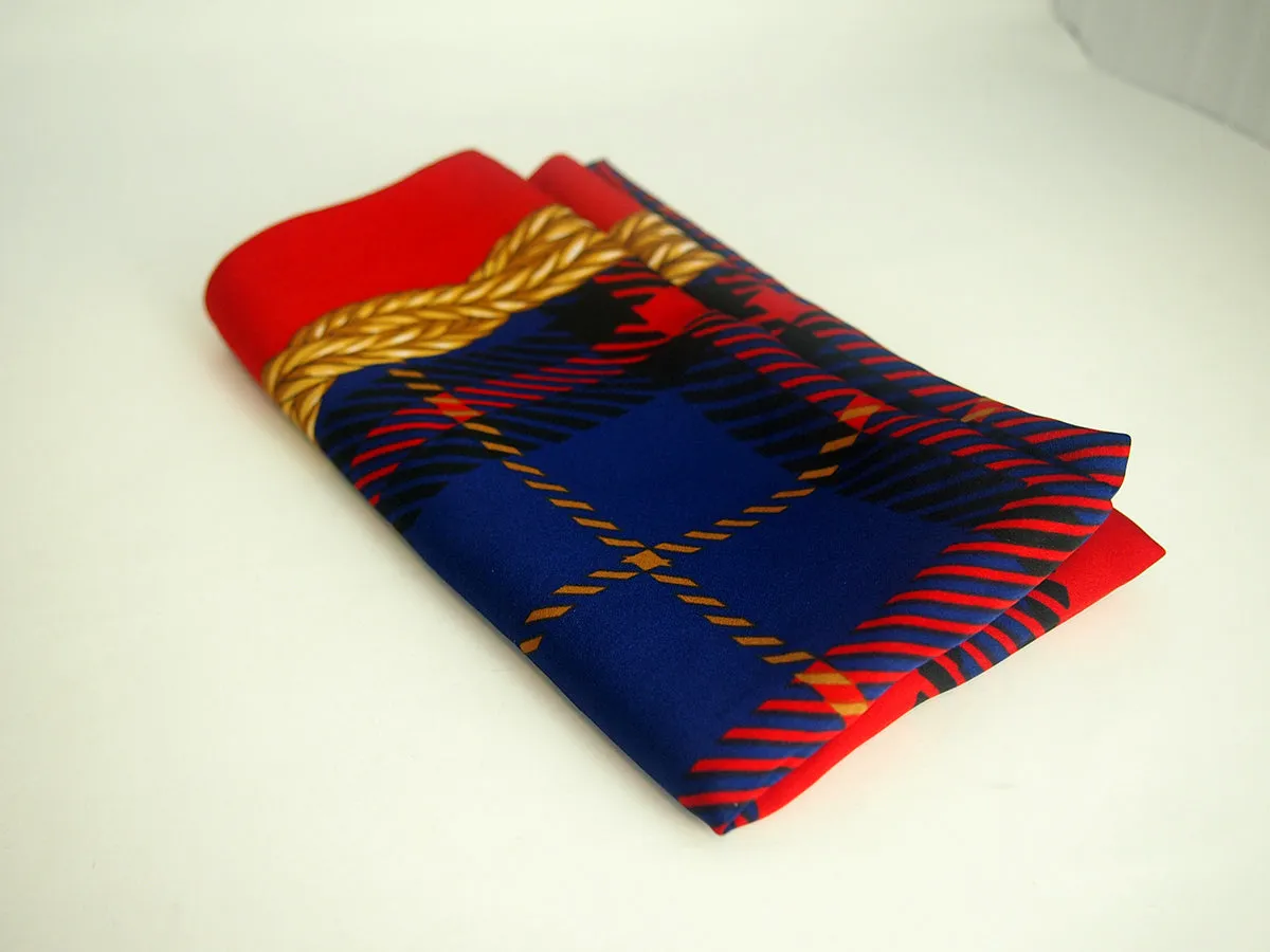 Plaid Scarf in Red and Blue from Vintage Tie Rack