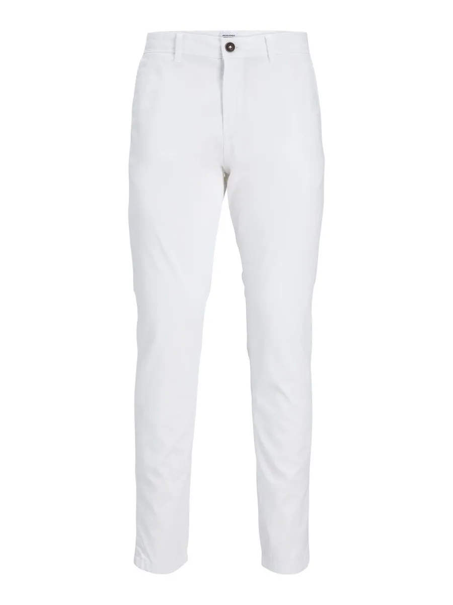 White Slim Fit Chinos by Jack & Jones