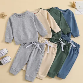 Wholesale 231130153 - 2 Pieces Set Baby Kid Boys Solid Color Tops And Pants