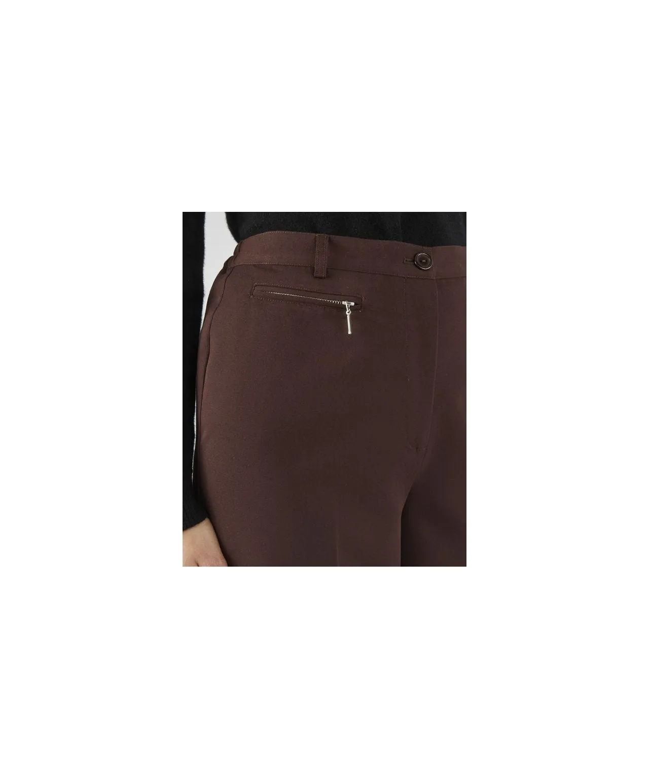 Wide Leg Trousers Stretch Waist