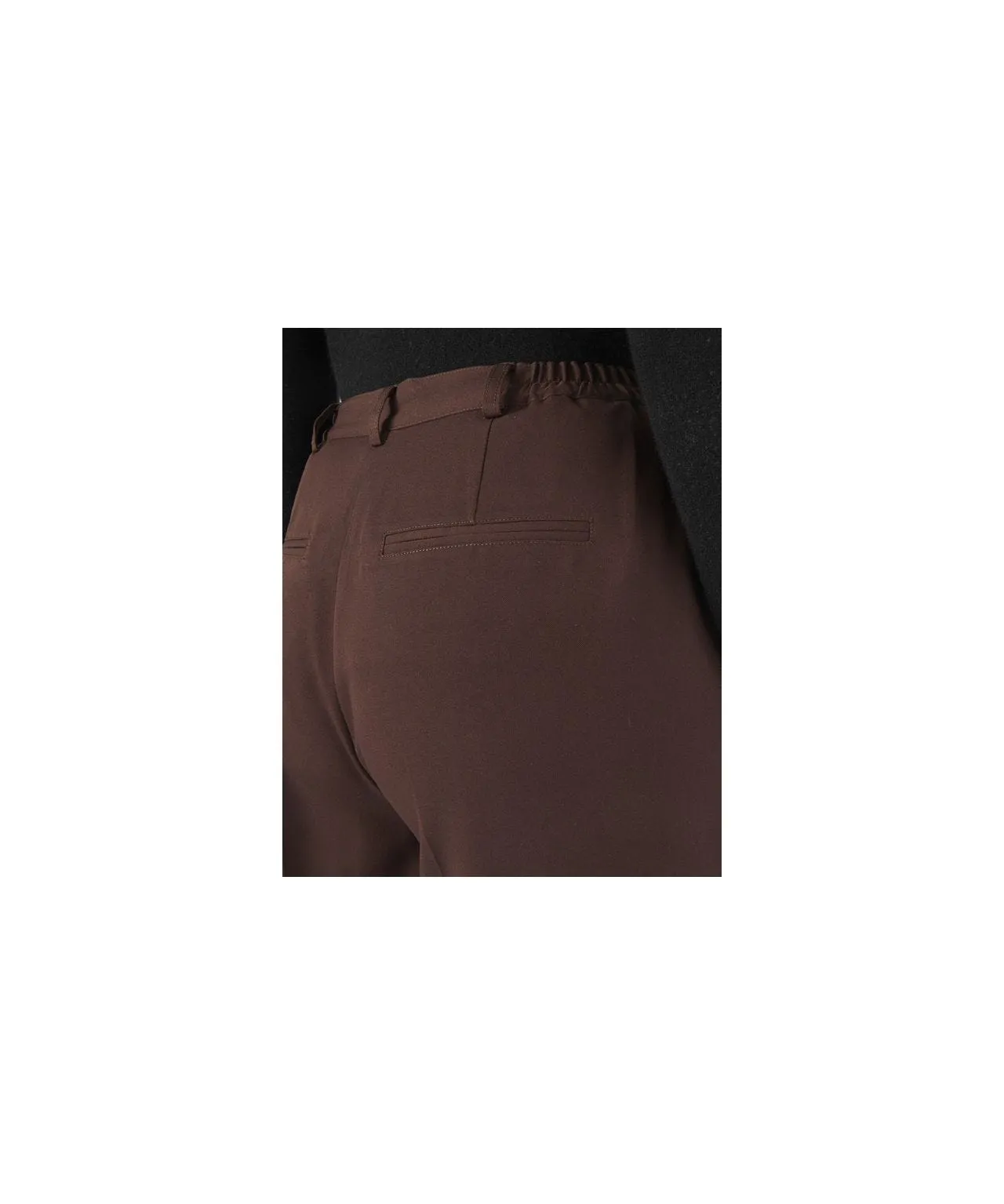 Wide Leg Trousers Stretch Waist