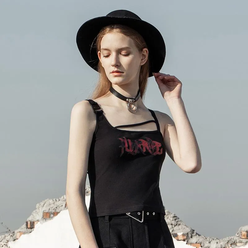 Women's Gothic Straps Slim-Fit Tank Tops