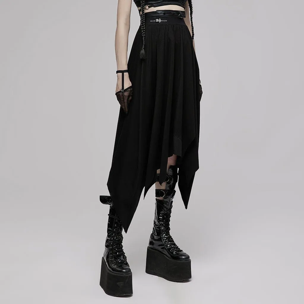 Women's Punk Irregular Hem Skirts