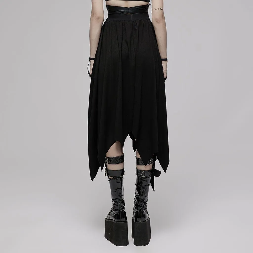 Women's Punk Irregular Hem Skirts