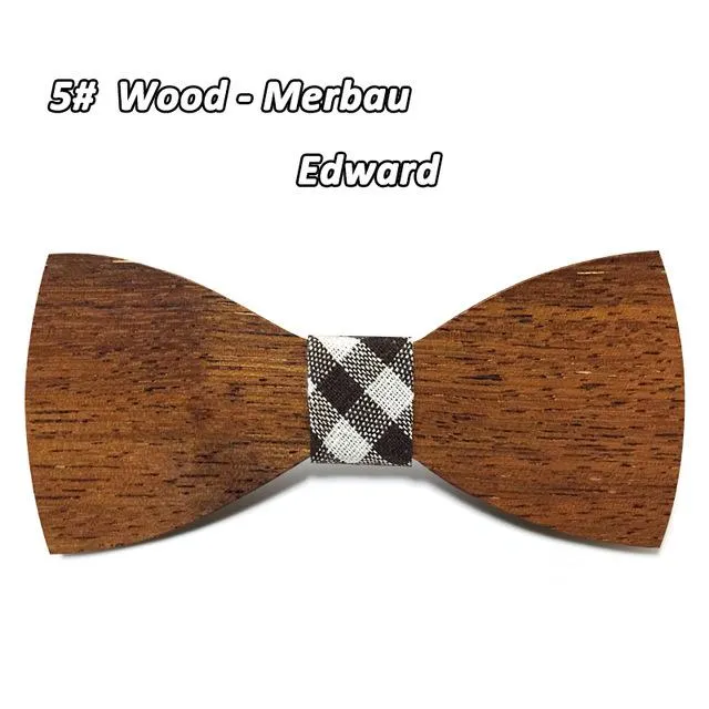 Wedding Event Accessory: Wooden Butterfly Bowties Neckties for All Genders