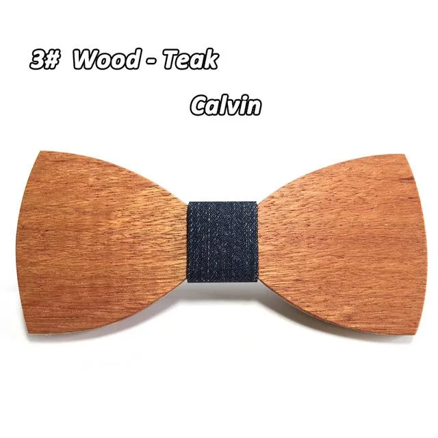 Wedding Event Accessory: Wooden Butterfly Bowties Neckties for All Genders