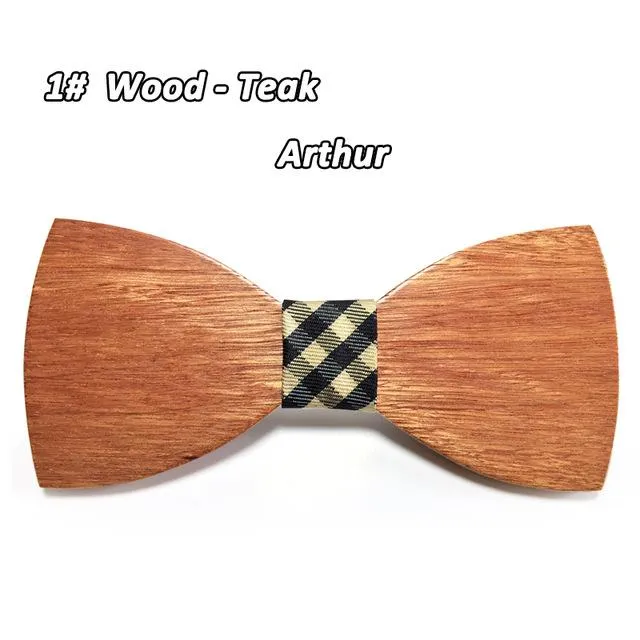 Wedding Event Accessory: Wooden Butterfly Bowties Neckties for All Genders