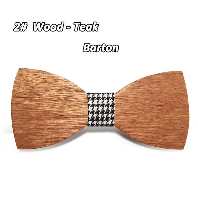 Wedding Event Accessory: Wooden Butterfly Bowties Neckties for All Genders