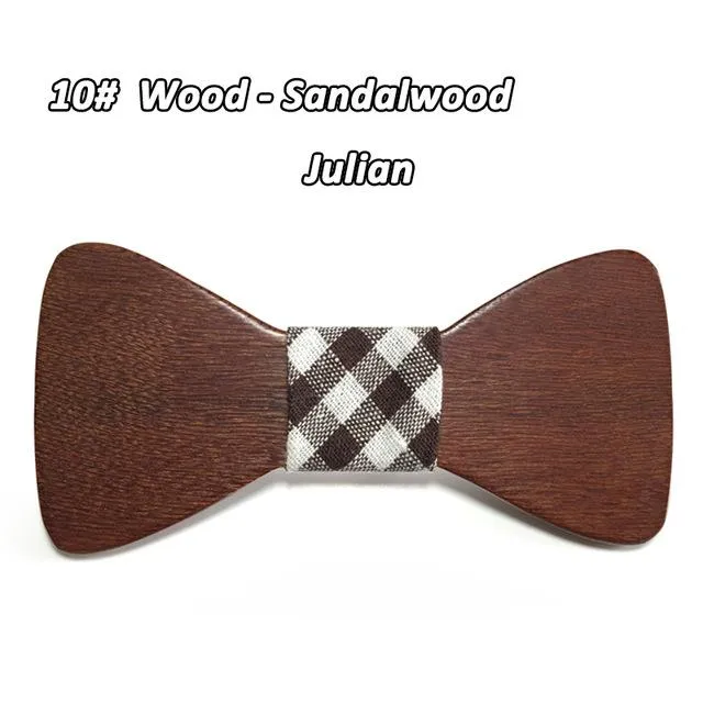 Wedding Event Accessory: Wooden Butterfly Bowties Neckties for All Genders