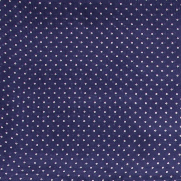 Silk Scarf with Navy Cowboy Polka Dot Pattern from Wyoming Traders