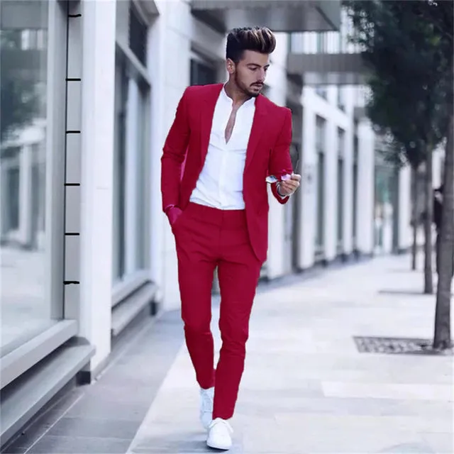 2022 Casual Fashion Luxurious Men's Wedding Suit with Slim Fit