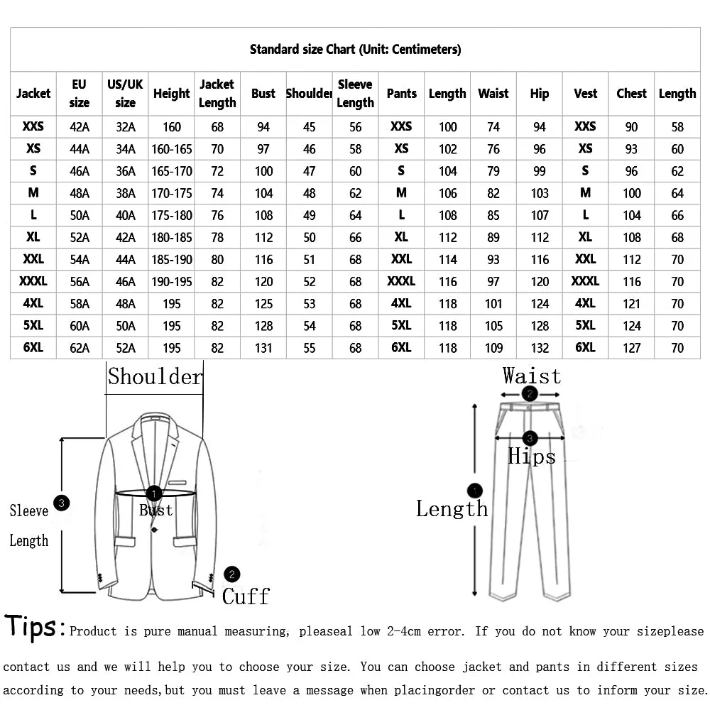 2022 Casual Fashion Luxurious Men's Wedding Suit with Slim Fit