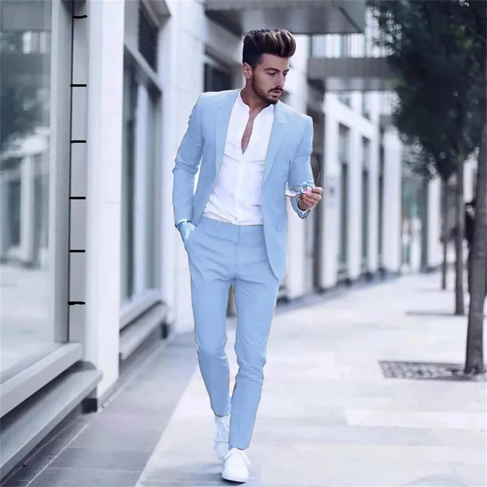 2022 Casual Fashion Luxurious Men's Wedding Suit with Slim Fit