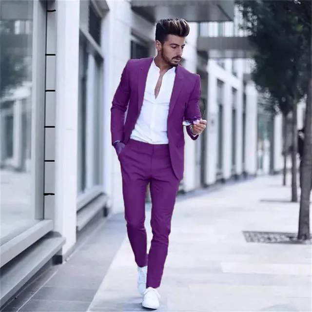 2022 Casual Fashion Luxurious Men's Wedding Suit with Slim Fit