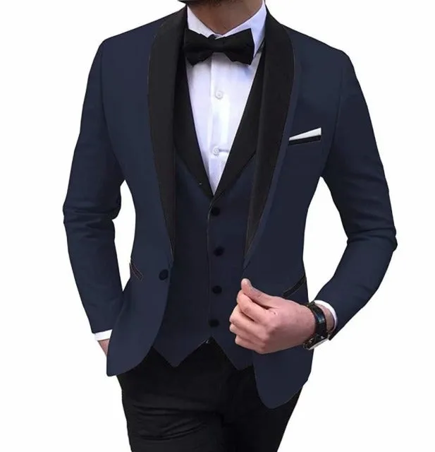 2022 Business Slim Fit Italian Costume Homme Suit in Royal Blue