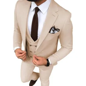 Stripe Men's Blazer Slim Fit Tuxedos Costume Homme Suit