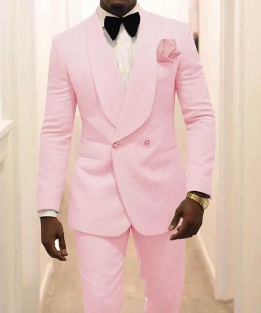 Custom White Pattern Groom Tuxedo Set for Wedding