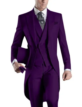 Slim Fit Tweed Business Suit for Best Man at Party