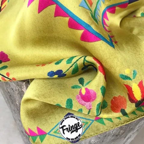 Fringe Scarf Fiesta Yellow